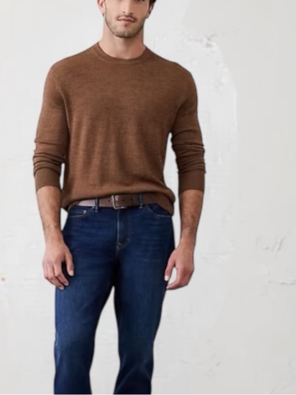 Banana Republic Barrufa merino wool Brown Crewneck Sweater Large
